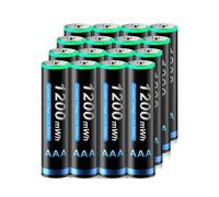 Pile rechargeable AAA au lithium, capacité 1200mWh, idéale pour appareil photo et lampe de poche, 16 pièces AAA