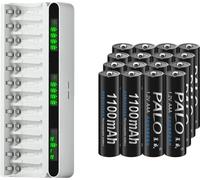 Pile rechargeable AAA, capacité 1100 mAh, respectueuse de l'environnement, 16 piles + 1 chargeur