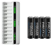 Pile rechargeable AAA, capacité de 1 100 mAh, faible autodécharge, 4 piles AAA et 1 chargeur