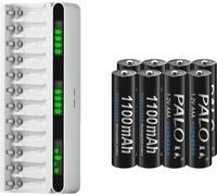 Pile rechargeable AAA, capacité de 1 100 mAh, faible autodécharge, 8 piles AAA et 1 chargeur