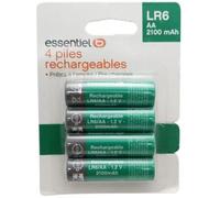 Pile rechargeable ESSENTIELB LR06 AA Lot 4 piles 2100mAh