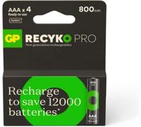 Pile rechargeable GP AAA ReCyckO PRO lot de 4 800mAh