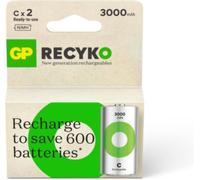 Pile rechargeable GP C ReCyckO lot de 2 3000mAh