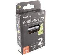 Sanyo Piles rechargeables eneloop Pro AA 2500 mAh Lot de 2 Ni‑MH Prêtes à l'emploi Noires