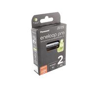 Sanyo Piles rechargeables eneloop Pro AA 2500 mAh Lot de 2 Ni‑MH Prêtes à l'emploi Noires