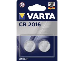 Pile ronde lithium CR2016 VARTA - blister de 2 - 6016101402