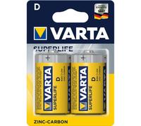 Varta Pile R20 (D) Zinc-Carbone 1,5 V Lot de 2