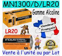 Duracell Industrial Dbatterijes alcalines professionnelles 1,5 V/LR20
