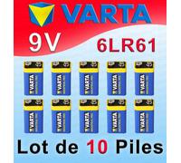 Varta Batterie alcaline 9V 04022-211-111 - Usage unique - Format prismatique - Lot de 20