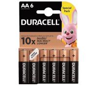 Piles AA/LR6 - Duracell - Basic - 6 pièces - Fiabilité - Couleur blanche
