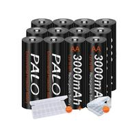 Piles AA rechargeables, capacité 3000mAh, faible autodécharge, 1,2V, 12 pièces AA