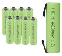 Piles AA rechargeables, capacité de 2200 mAh, sûres et polyvalentes, lot de 8 piles AA