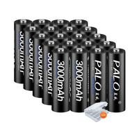 Piles AA rechargeables, respectueuses de l'environnement, adaptées aux jouets et aux télécommandes, 1,2 V, 20 piles AA
