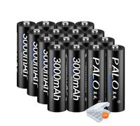 Piles AA rechargeables, respectueuses de l'environnement, adaptées aux jouets et aux télécommandes, 1,2V, 16 pièces AA