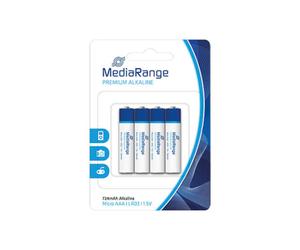 Piles AAA - 1.5V non-rechargeables MediaRange Alcaline - Lot de 4 - MRBAT101