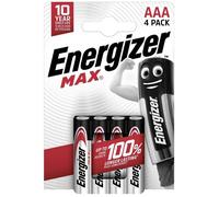 Energizer Piles alcalines Max LR03 (AAA) 1,5 V – Lot de 4