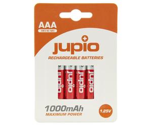Piles AAA Jupio 1000mAh - 4 unités