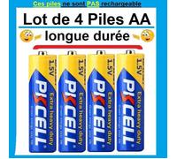 Piles AAA Longue Durée [Lot de 4] pour télécommande réveil appareil photo calculatrice radio Horloge Jouet..[Haute qualitée] 1,5v