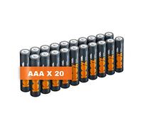 Piles AAA - Lot de 20 Piles | 100% PEAKPOWER | Batteries Alcalines AAA LR03 1,5v - Longue durée