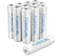 Piles AAA Rechargeables,1000mAh 1,2V Ni-Mh Accu AAA 1200 Cycles, Faible Auto-décharge Pile avec Emballage écologique Lot de 12