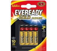 Piles alcalines AAA Energizer Eveready Gold LR03 4 unités