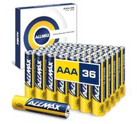 Piles Alcalines Allmax AAA Micro (LR03) à Puissance maximale (36 pièces) - Durée de Vie Ultra Longue : 10 Ans, étanche, adaptée aux appareils - alimentée par la Technologie EnergyCircle (1,5 V).