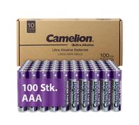 Piles alcalines Camelion Ultra AAA Micro LR03 1,5 V, paquet de 10 x 10