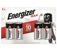 Piles Alcalines Energizer MAX C 4 Pièces 1,5V Durée Longue ENG6565