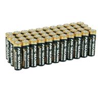 Piles alcalines LR6 AA Ansmann - Lot de 44
