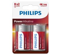 Piles alcalines Philips Power D LR20 1,5 V, lot de 2 unités