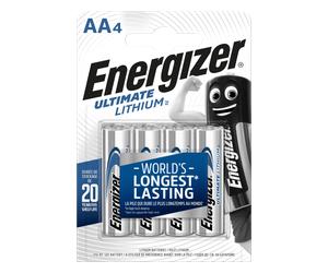 Piles au lithium Energizer Ultimate Lithium AA/4 FR6/4