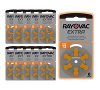 Piles Auditives Rayovac taille 13 | Lot de 10 plaquettes soit 60 piles