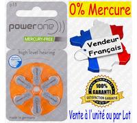 Power-One Piles auditives P13 PR48 Zinc-Air 60 pièces