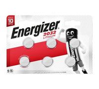 Energizer Piles bouton CR2032 Lithium 3V – Pack de 6