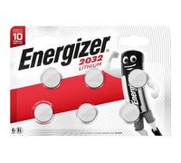 Energizer Piles bouton CR2032 Lithium 3V – Pack de 6