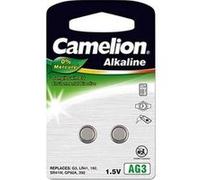Piles boutons Alcaline AG 3 / LR41 / 392 / 192 / Blister de 2 piles « SANS MERCURE » CAMELION G