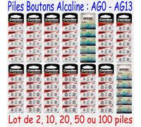 Piles boutons Alcaline Camelion 1,5V AG0 AG1 AG2 AG3 AG4 AG5 AG6 AG7 AG8 … AG13