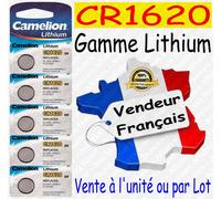 5 Piles CR1620 / 5009LC Camelion Bouton Lithium 3V