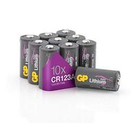 Piles CR123A - Lot de 10 Piles | GP Extra | Batteries Lithium CR 123A 3V - Longue durée et Haute Performance, dispositifs
