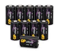 Piles CR2 - Lot de 10 Piles | GP Extra | Batteries CR2 / DLCR2 3V Lithium - Longue durée pour caméras, Lampes, alarmes, capteurs