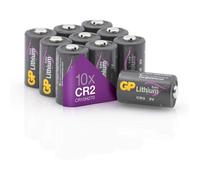 Piles CR2 - Lot de 10 Piles | GP Extra | Batteries CR2 / DLCR2 3V Lithium - Longue durée pour caméras, Lampes, alarmes, capteurs