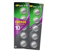 Piles CR2430 - Lot de 10 Piles | GP | Batteries 2431 Lithium 3V |Longue durée, très puissantes, utilisation quotidienne