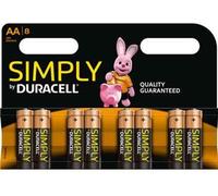 Piles Duracell AA Simply - Lot de 8