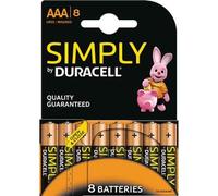Piles Duracell AAA - 8 pièces