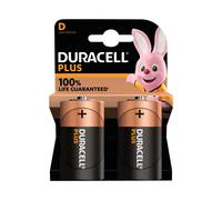 Piles Duracell Pack de 2 piles alcalines D Duracell Plus, 1.5V LR20
