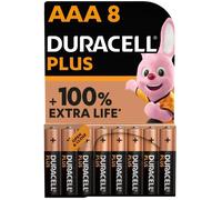 Piles Duracell Pack de 8 piles alcalines AAA Duracell Plus, 1.5V LR03