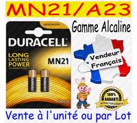 Pile alcaline MN21 Duracell - Blister de 2