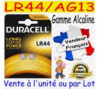 Duracell Piles alcalines LR44 – Blister 2 pièces