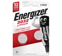 Piles Energizer Lithium CR2032 (x2) 8x11.5x1cm Gris