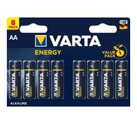 PILES LR06 ALCALINES AA ENERGY 1.50V 2960mAh x8 VARTA